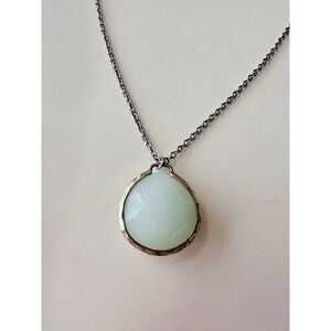 Green Amethyst Teardrop Necklace Pendant By Baublebar